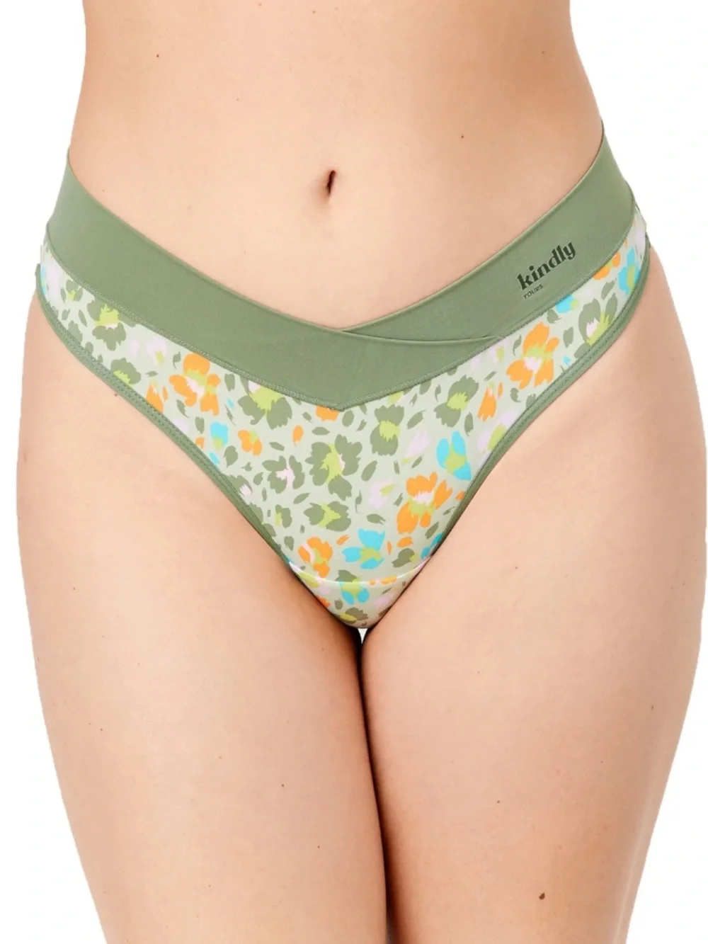 Kindly Yours Women's So Comfy Crossover Waist Thong Panties, 2-Pack